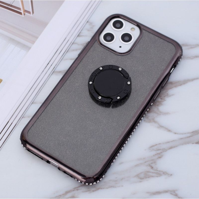 Coque iPhone 11 Pro Paillettes Et Diamants Anneau