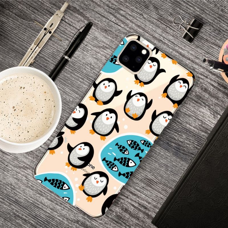 Coque iPhone 11 Pro Pingouins Et Poissons