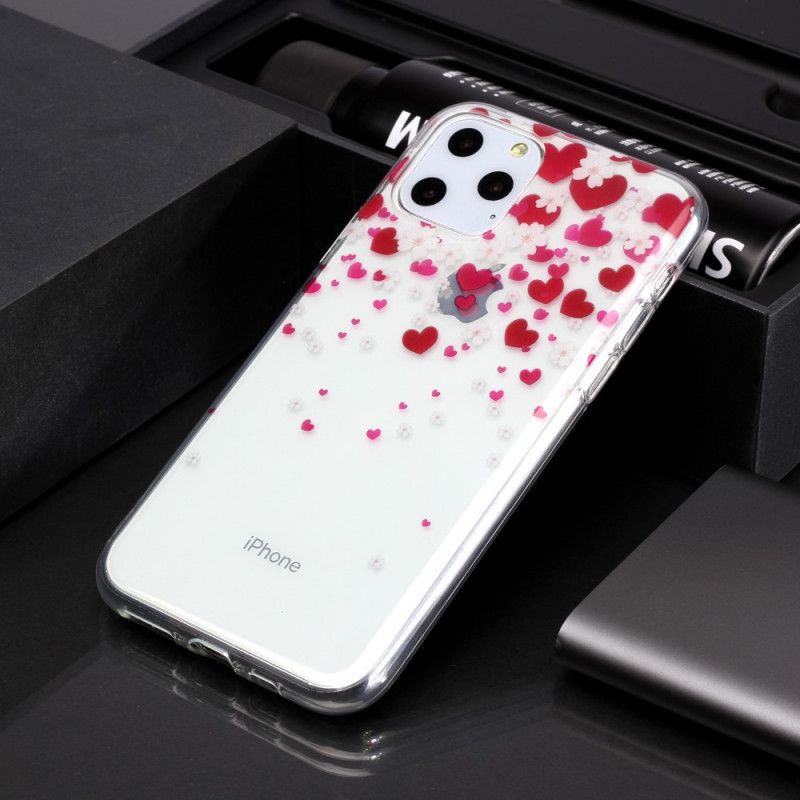 Coque iPhone 11 Pro Pluie De Coeurs