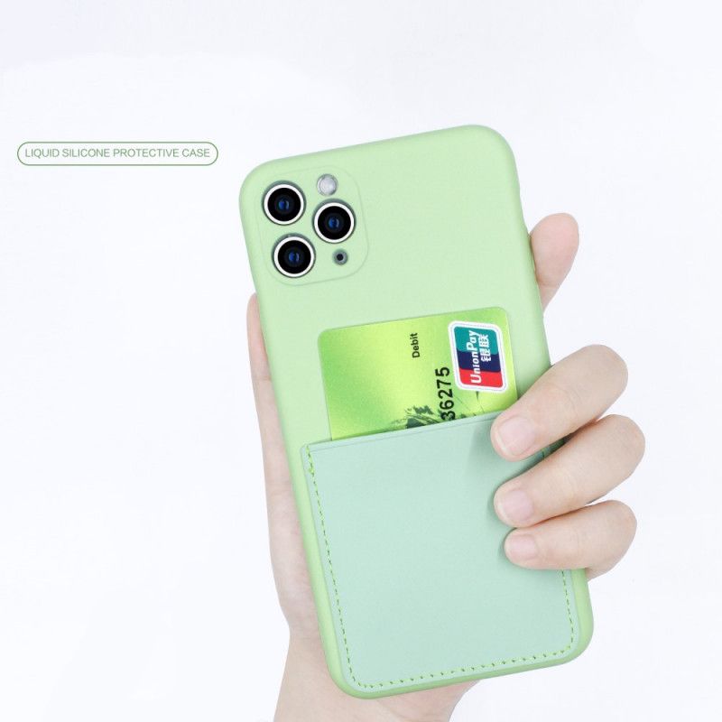 Coque iPhone 11 Pro Silicone Et Simili Cuir Porte Carte