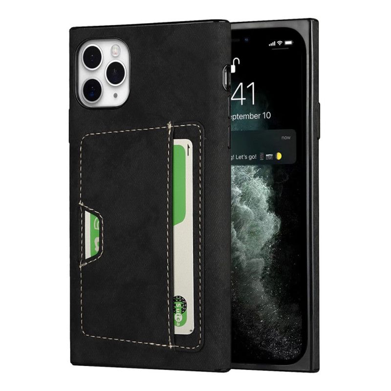 Coque iPhone 11 Pro Silicone Et Velours Porte-carte