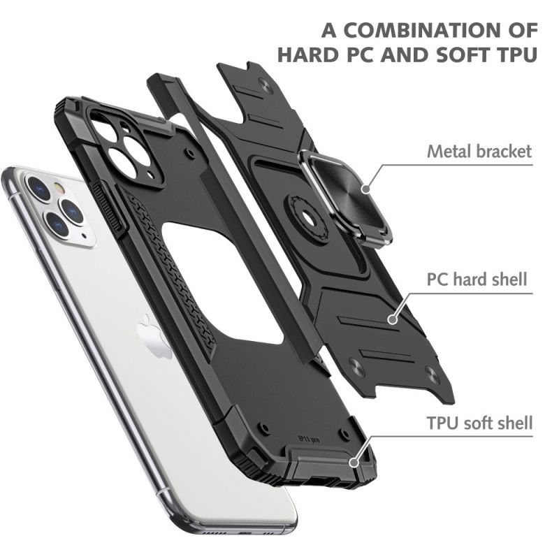 Coque iPhone 11 Pro Style Armure Anneau-support