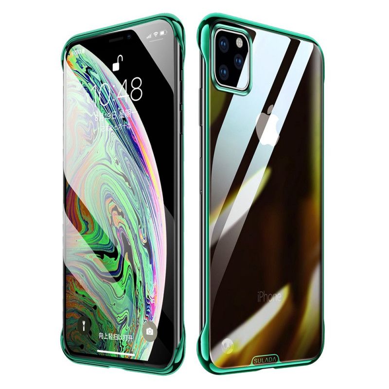 Coque iPhone 11 Pro Sulada Transparente Et Effet Métal