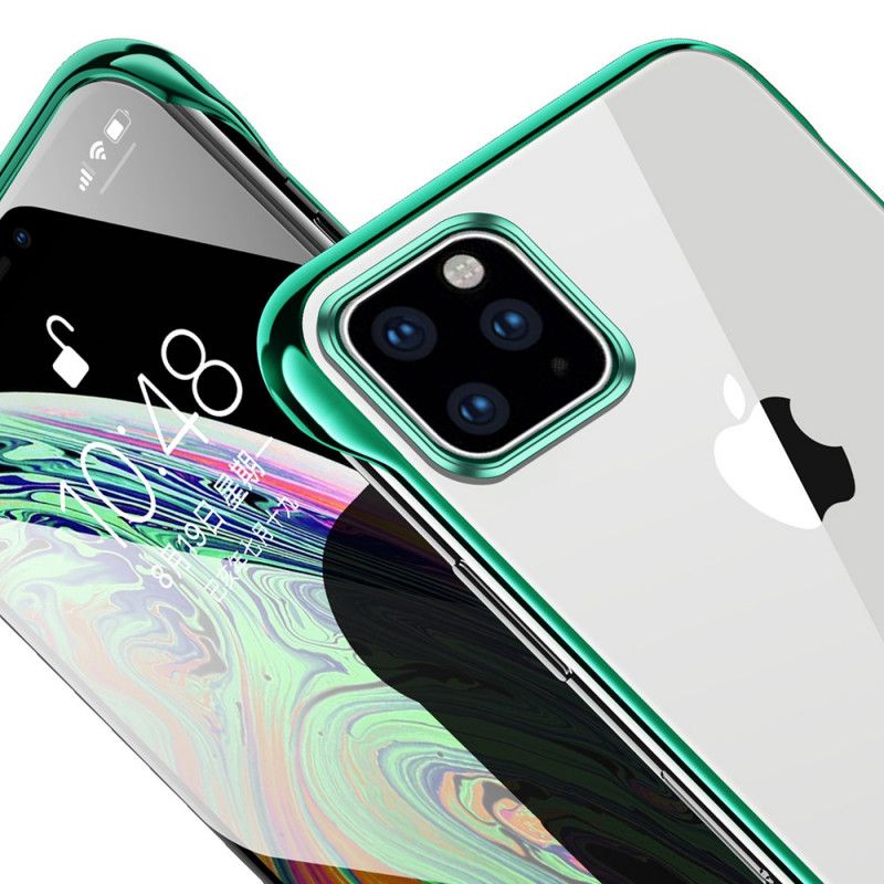 Coque iPhone 11 Pro Sulada Transparente Et Effet Métal