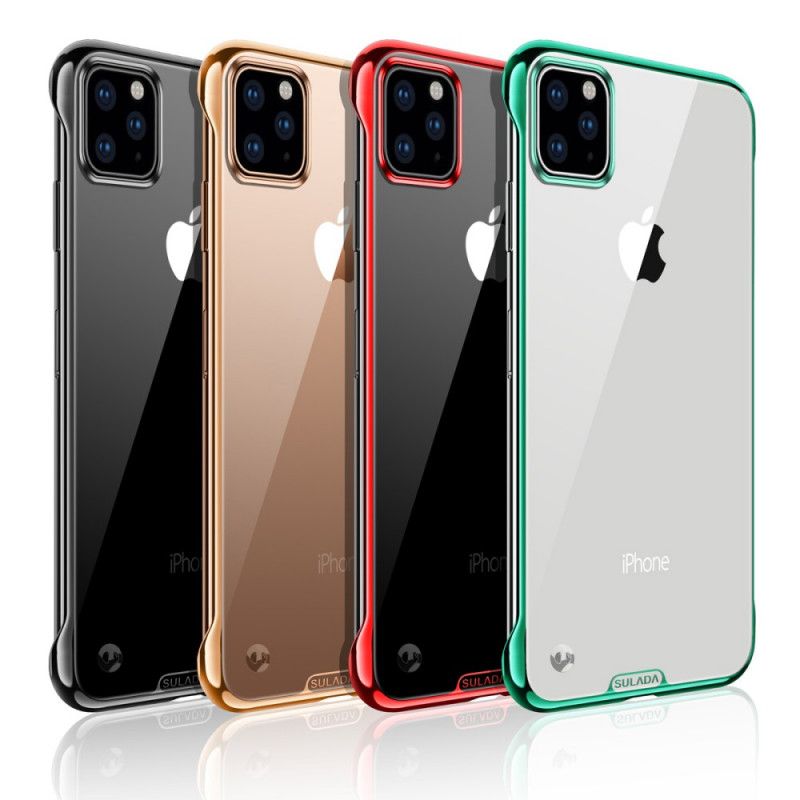 Coque iPhone 11 Pro Sulada Transparente Et Effet Métal