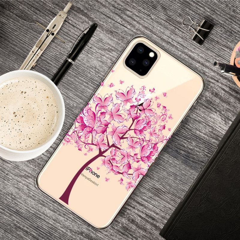 Coque iPhone 11 Pro Top Arbre Rose