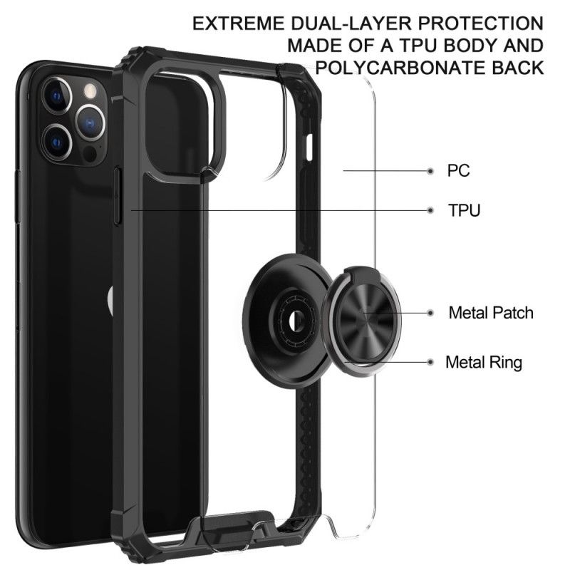 Coque iPhone 11 Pro Transparente Avec Anneau-support