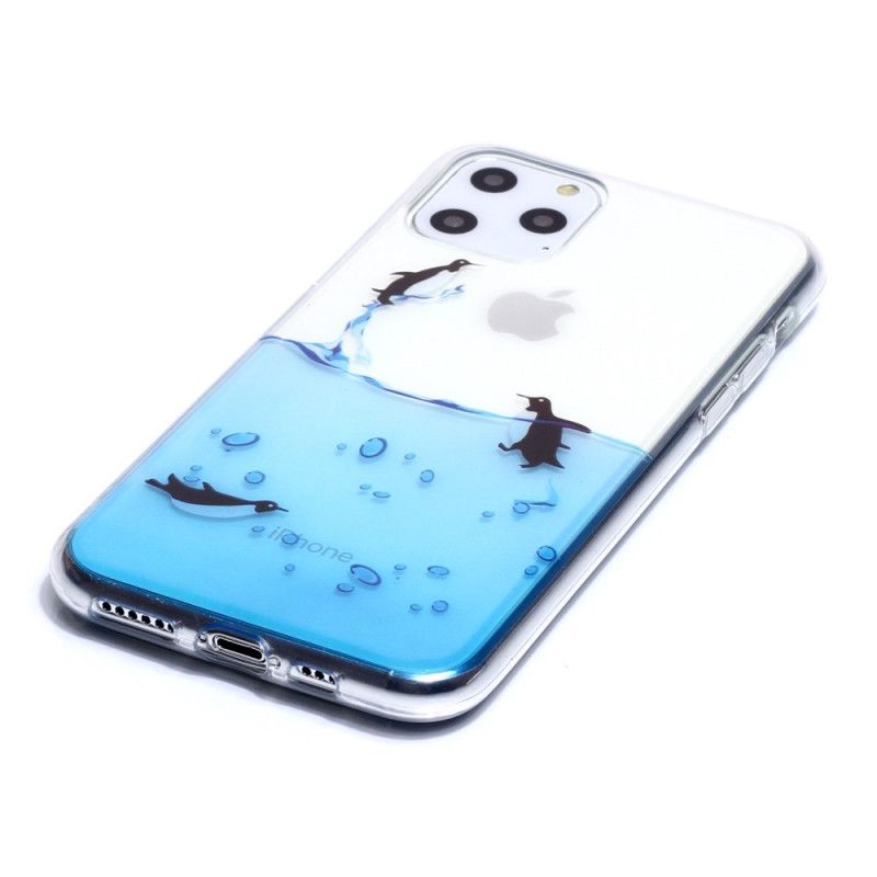 Coque iPhone 11 Pro Transparente Jeu De Pingouins