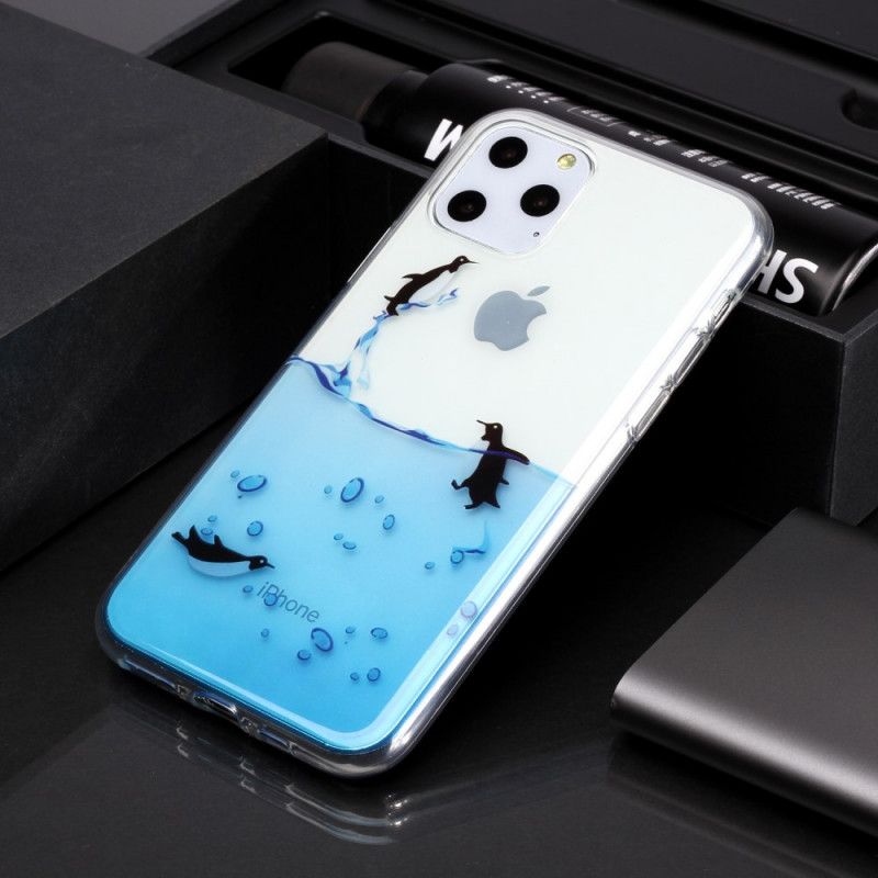 Coque iPhone 11 Pro Transparente Jeu De Pingouins