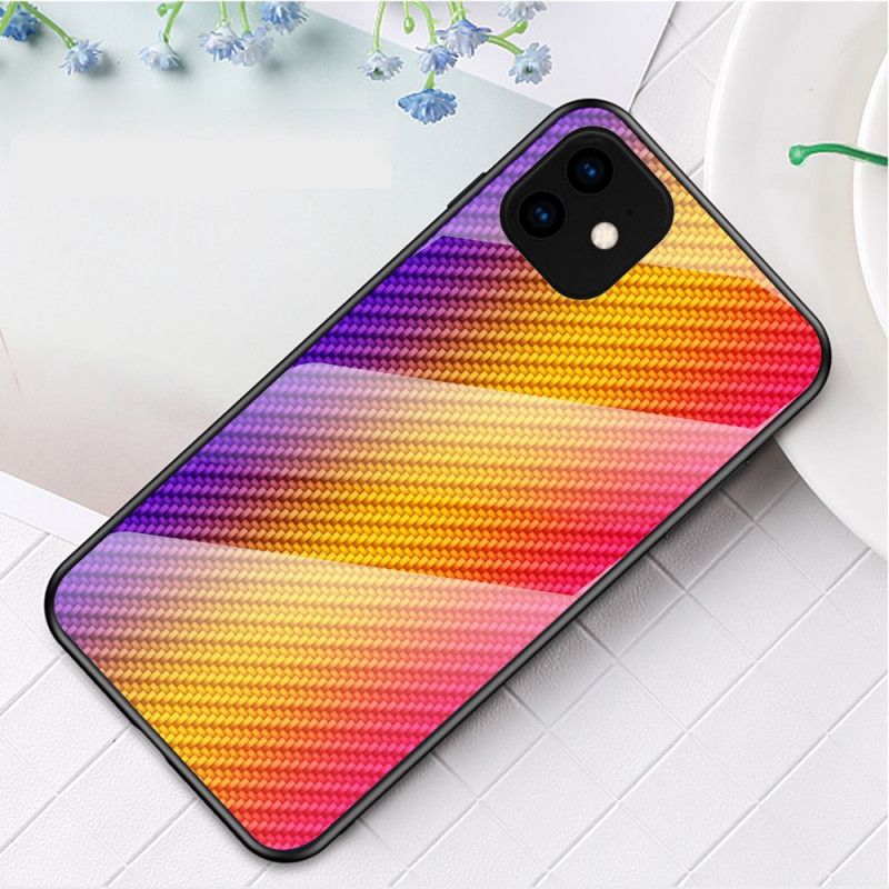 Coque iPhone 11 Pro Verre Trempé Fibre Carbone