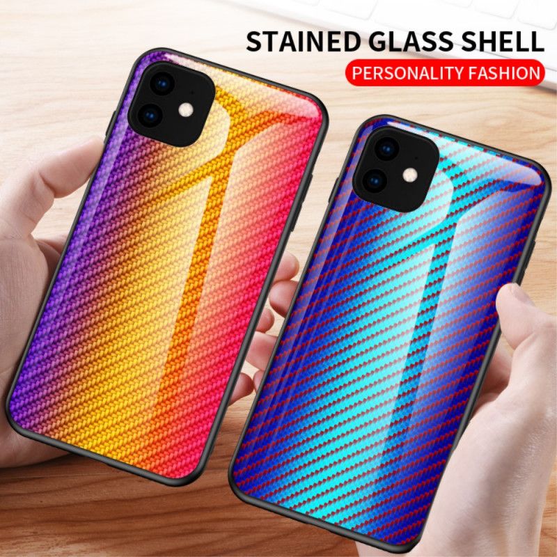 Coque iPhone 11 Pro Verre Trempé Fibre Carbone