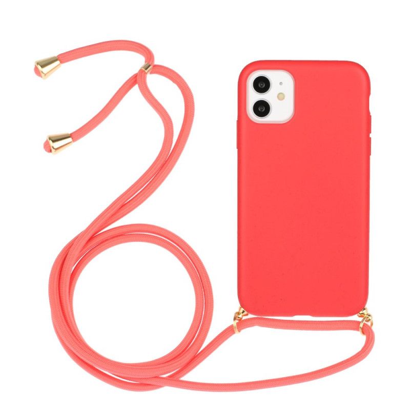 Coque iPhone 11 Silicone Avec Cordon Coloré