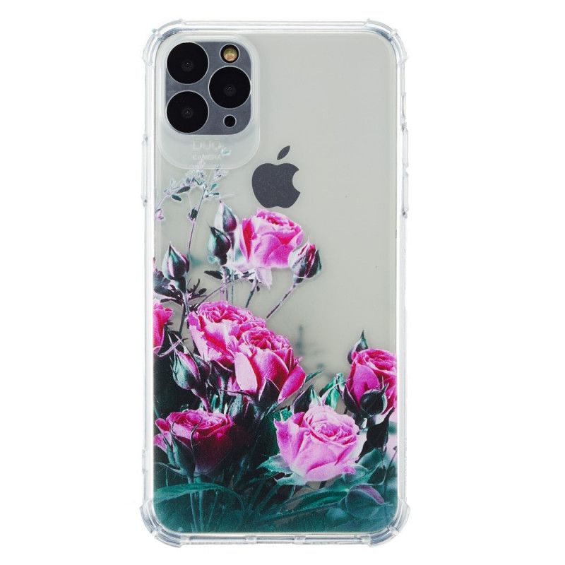 Coque iPhone 11 Silicone Fleurs
