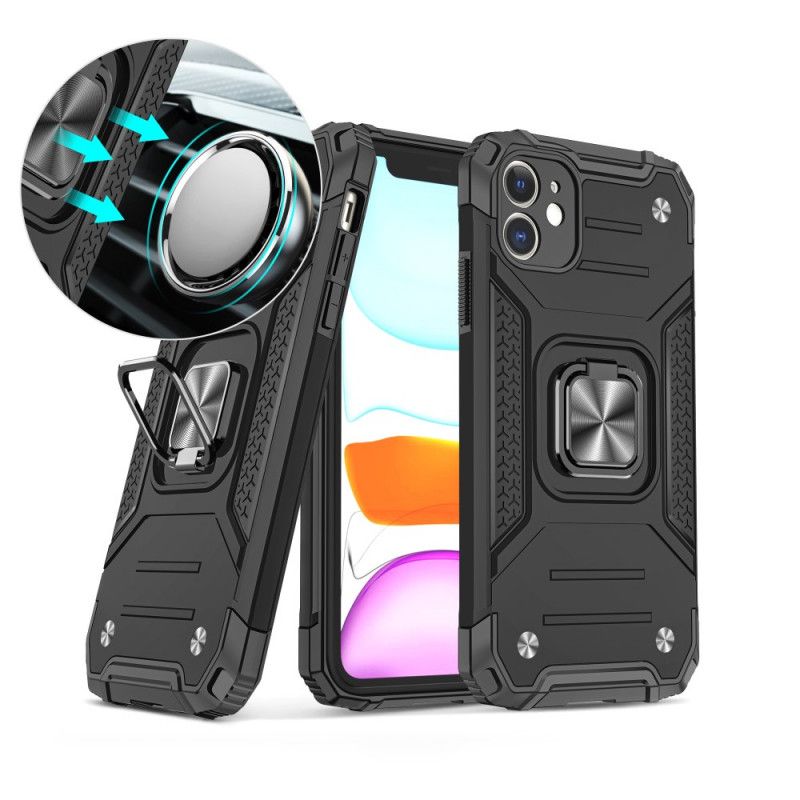 Coque iPhone 11 Style Armure Anneau-support