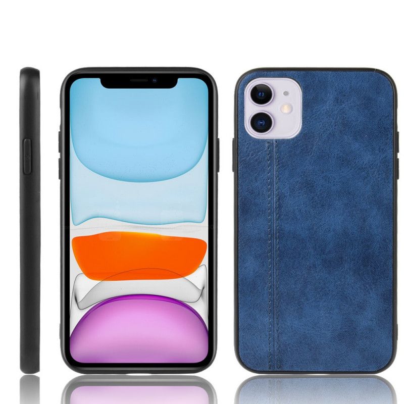 Coque iPhone 11 Style Cuir Coutures