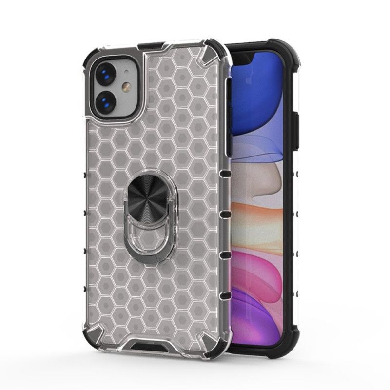 Coque iPhone 11 Style Nid D'abeille Avec Anneau