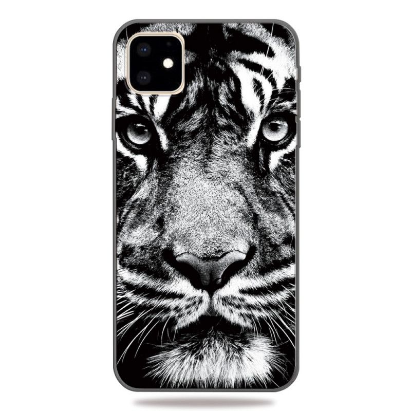 Coque iPhone 11 Tigre Noir Et Blanc