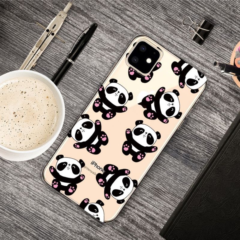 Coque iPhone 11 Top Pandas Fun