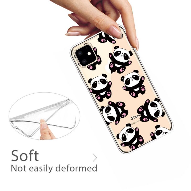 Coque iPhone 11 Top Pandas Fun