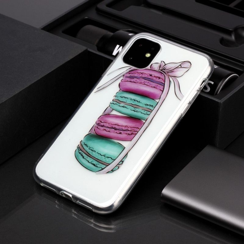 Coque iPhone 11 Transparente Macarons Gourmands