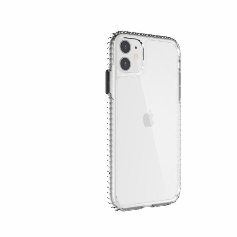 Coque iPhone 11 Transparente Rebords Texturés