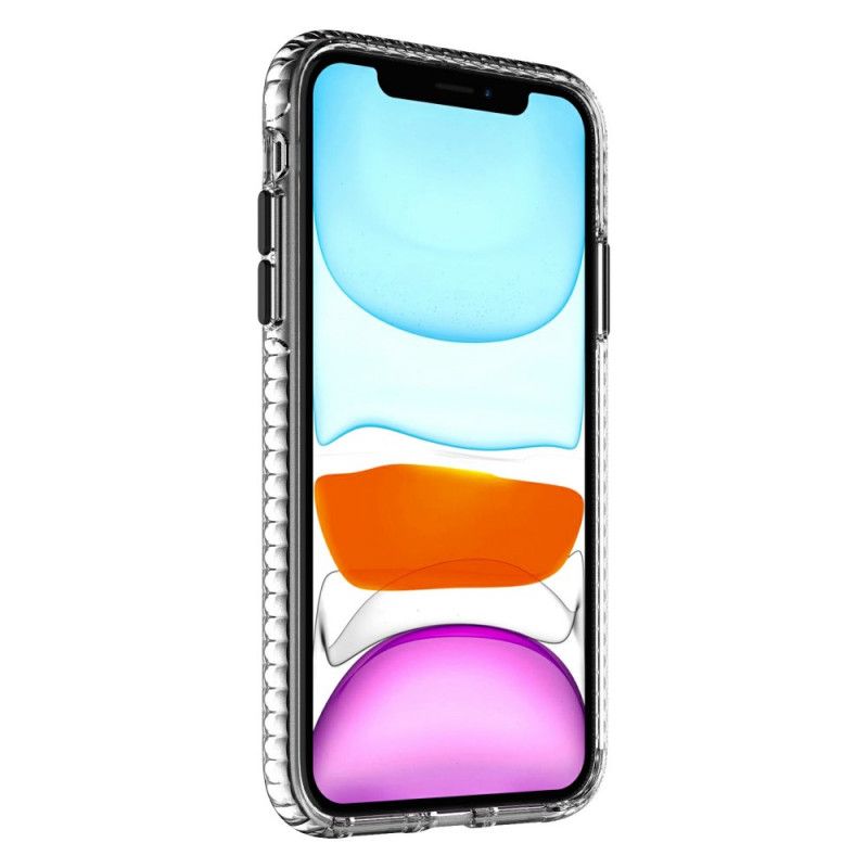 Coque iPhone 11 Transparente Rebords Texturés