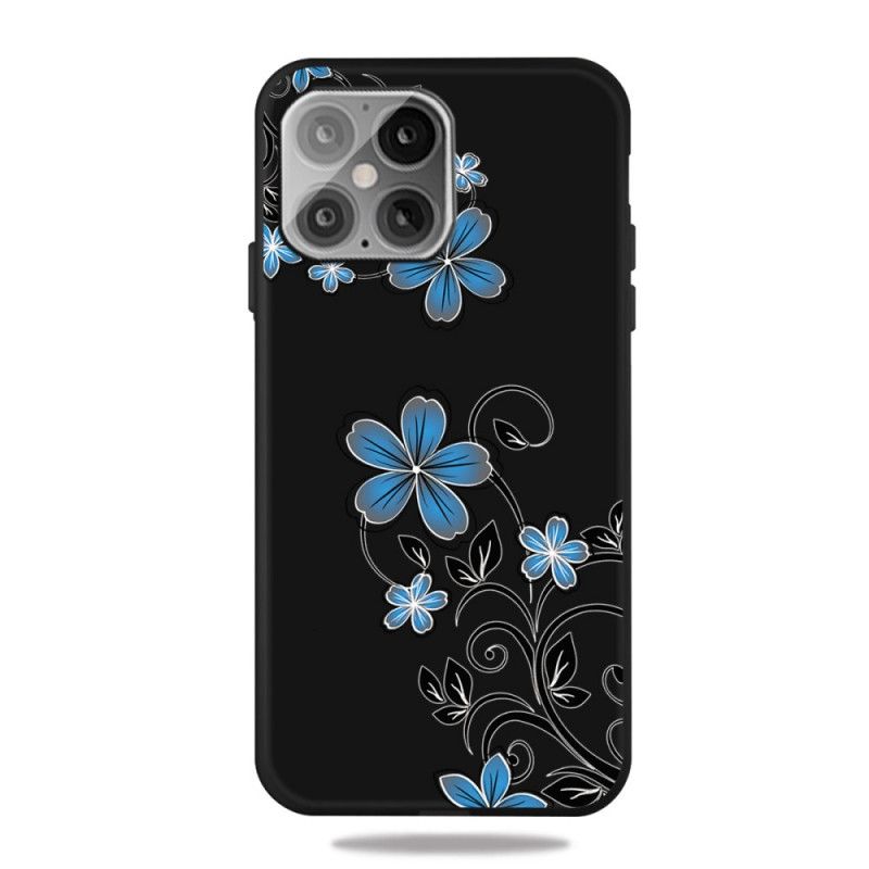 Coque iPhone 12 Mini Fleurs Bleues