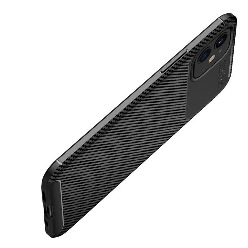 Coque iPhone 12 Mini Flexible Texture Fibre Carbone