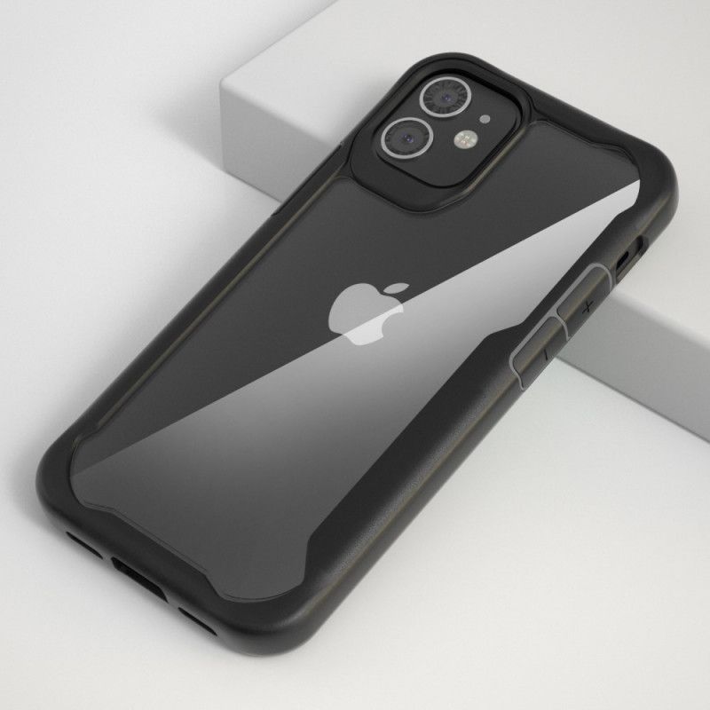 Coque iPhone 12 Mini Hybride Transparente Rebords En Silicone