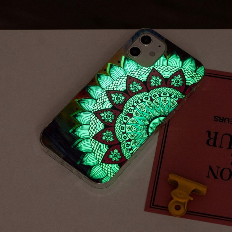 Coque iPhone 12 Mini Mandala Coloré Fluorescente