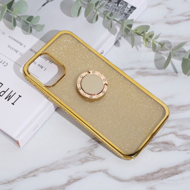 Coque iPhone 12 Mini Paillettes Et Diamants Anneau