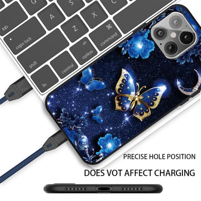 Coque iPhone 12 Mini Papillon La Nuit De Lune