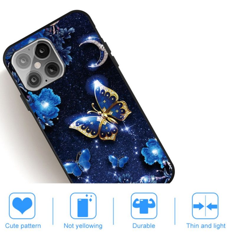 Coque iPhone 12 Mini Papillon La Nuit De Lune