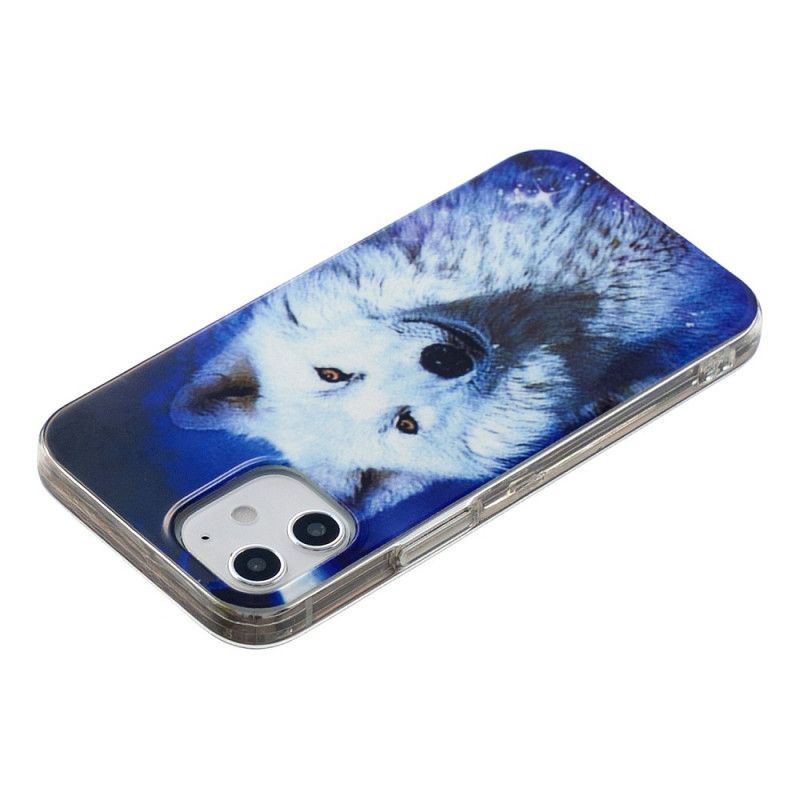 Coque iPhone 12 Mini Série Loup Fluorescente