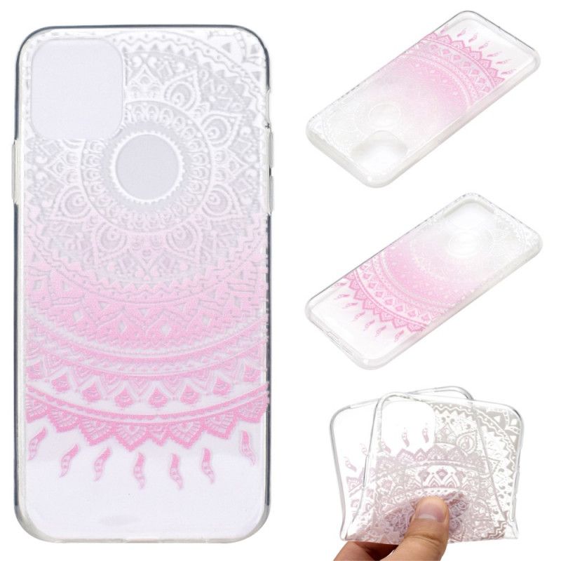 Coque iPhone 12 Mini Transparente Mandala Coloré