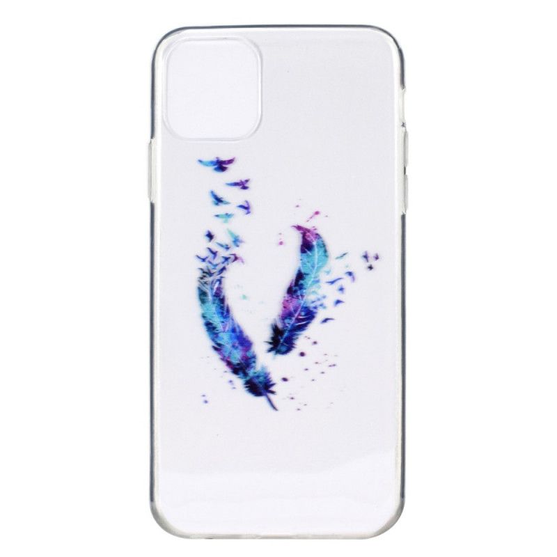 Coque iPhone 12 Mini Transparente Plumes