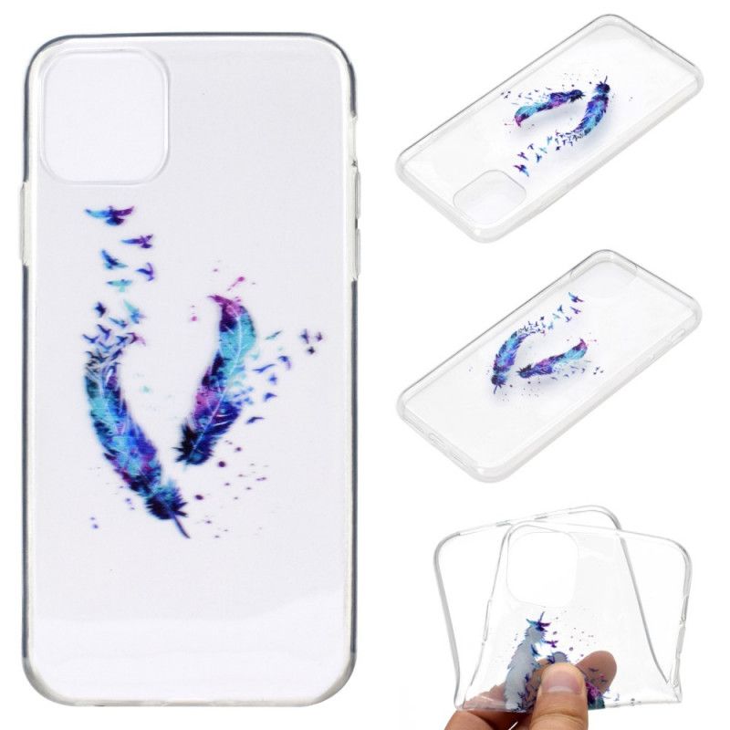 Coque iPhone 12 Mini Transparente Plumes