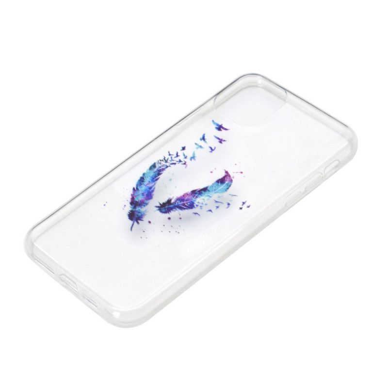 Coque iPhone 12 Mini Transparente Plumes