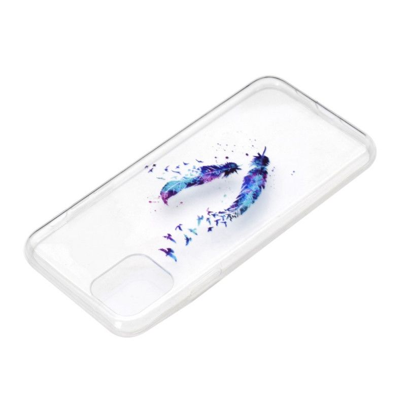 Coque iPhone 12 Mini Transparente Plumes