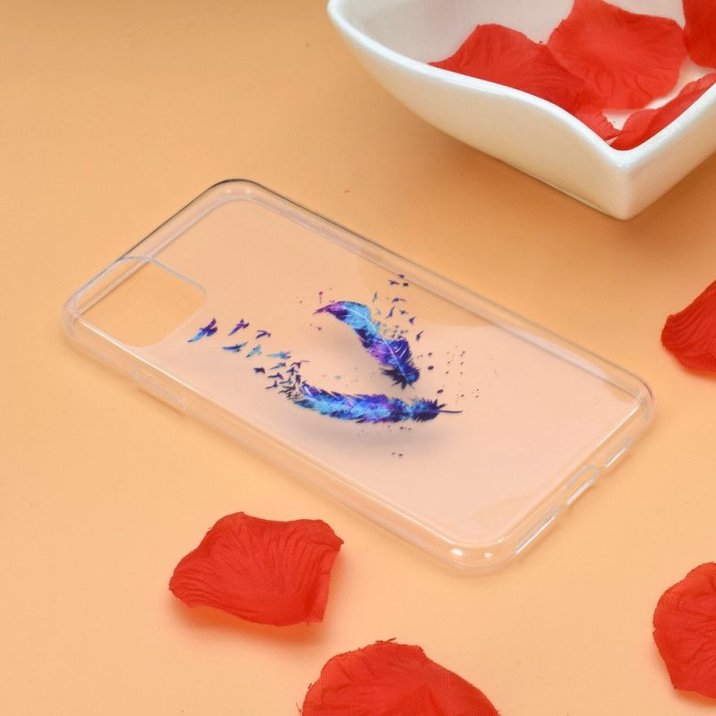 Coque iPhone 12 Mini Transparente Plumes