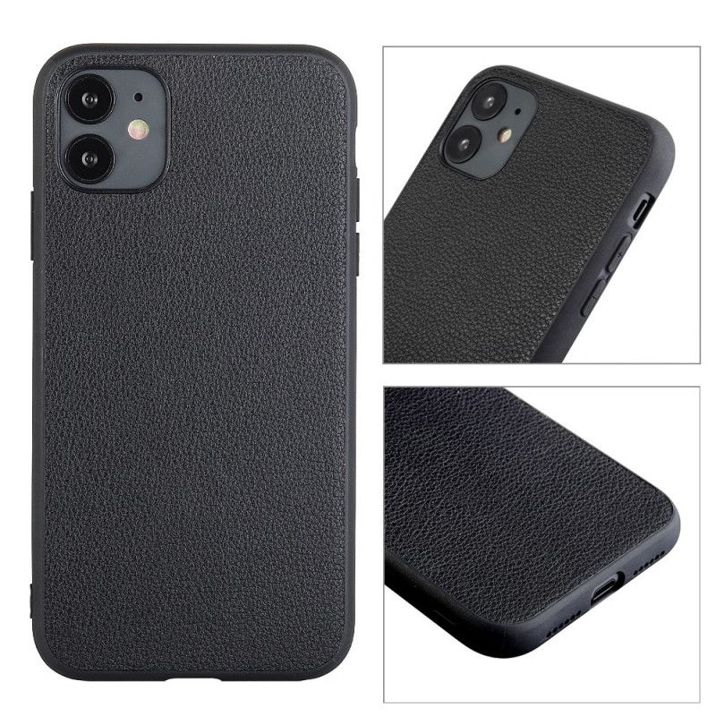 Coque iPhone 12 Mini Véritable Cuir Sobriété