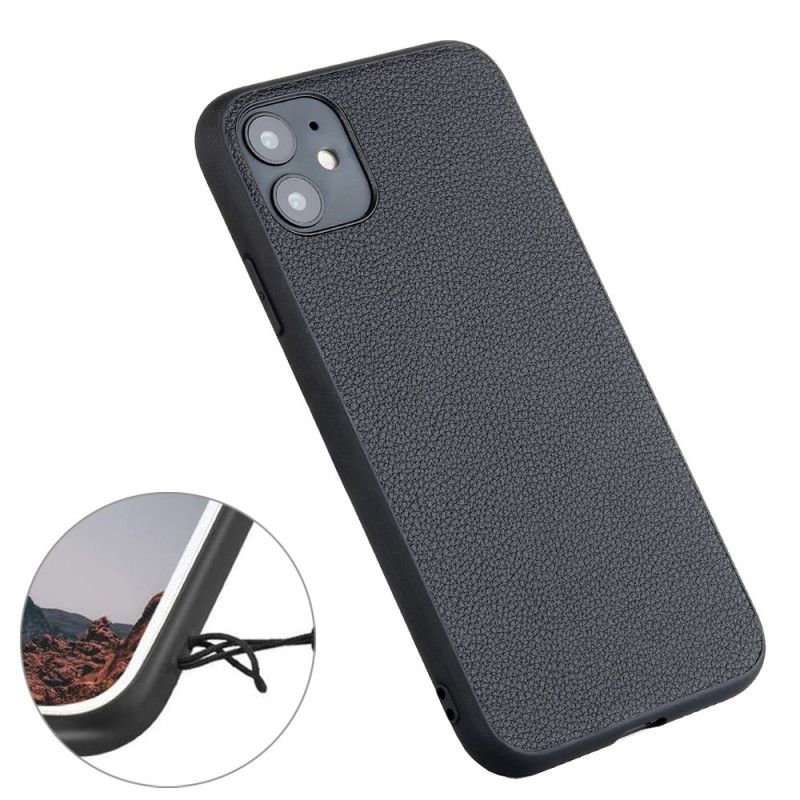 Coque iPhone 12 Mini Véritable Cuir Sobriété