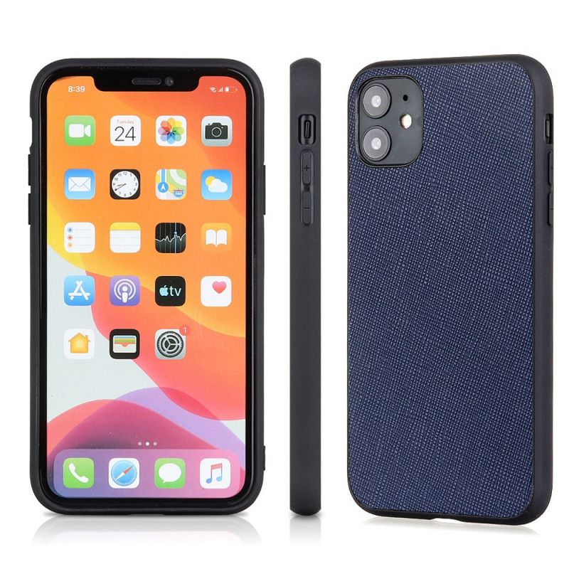 Coque iPhone 12 Mini Véritable Cuir Texturé