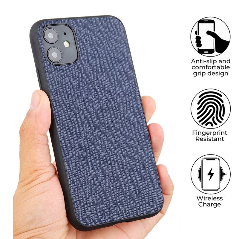 Coque iPhone 12 Mini Véritable Cuir Texturé