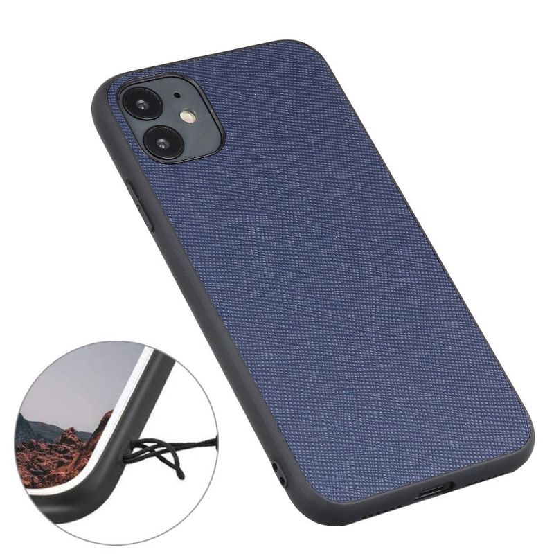 Coque iPhone 12 Mini Véritable Cuir Texturé