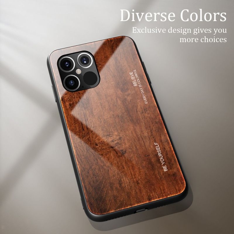 Coque iPhone 12 Mini Verre Trempé Design Bois