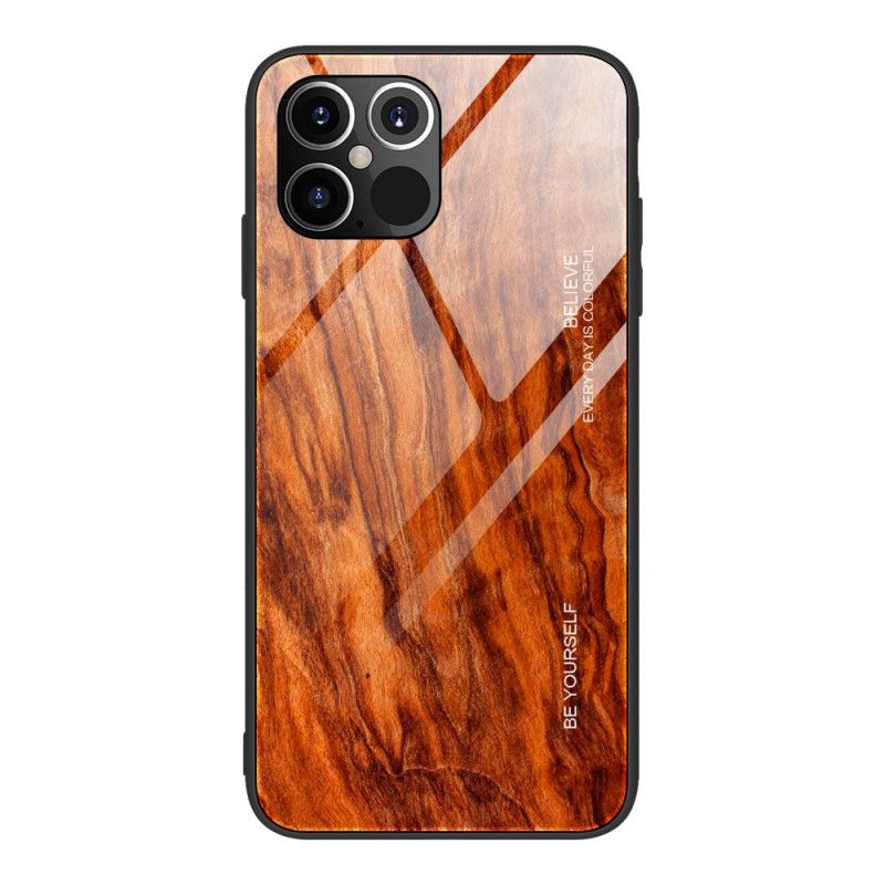 Coque iPhone 12 Mini Verre Trempé Design Bois