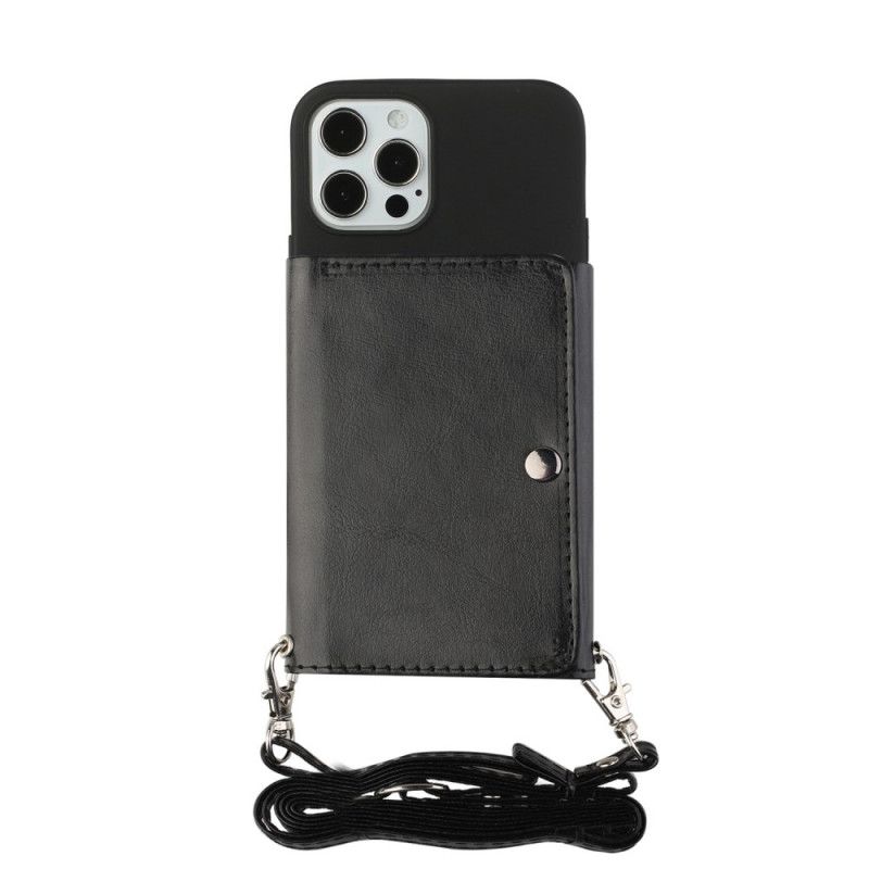 Coque iPhone 12 / 12 Pro À Bandoulière Porte-cartes