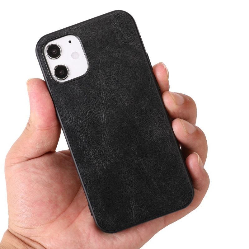 Coque iPhone 12 / 12 Pro Effet Cuir Élégance