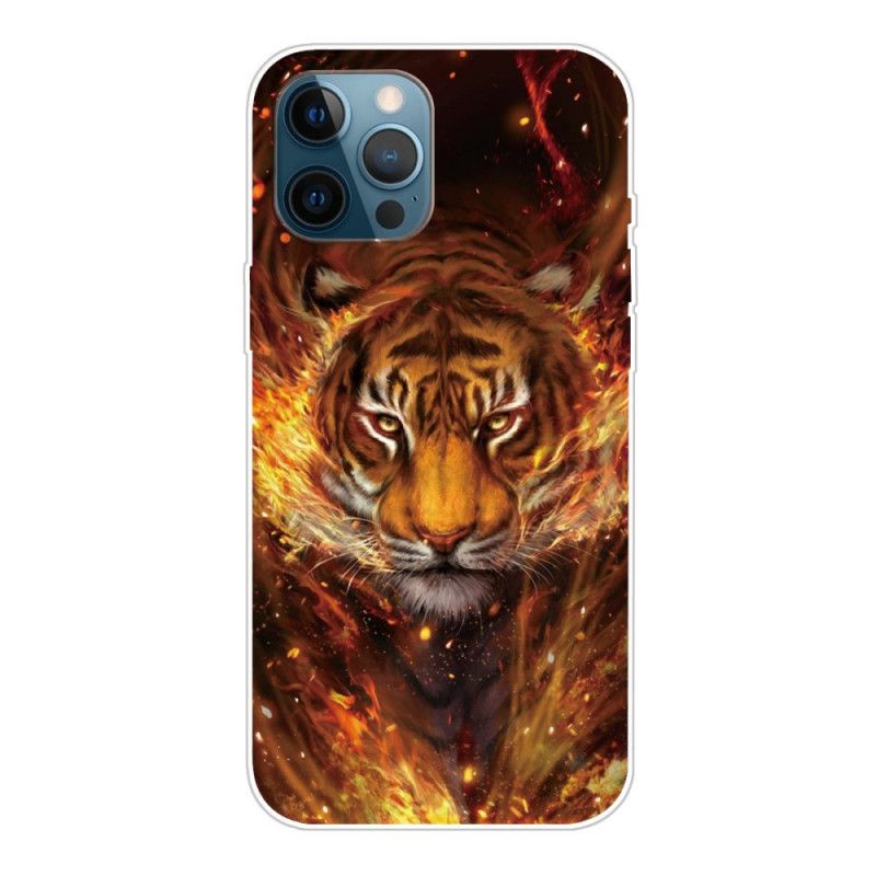 Coque iPhone 12 / 12 Pro Flexible Tigre